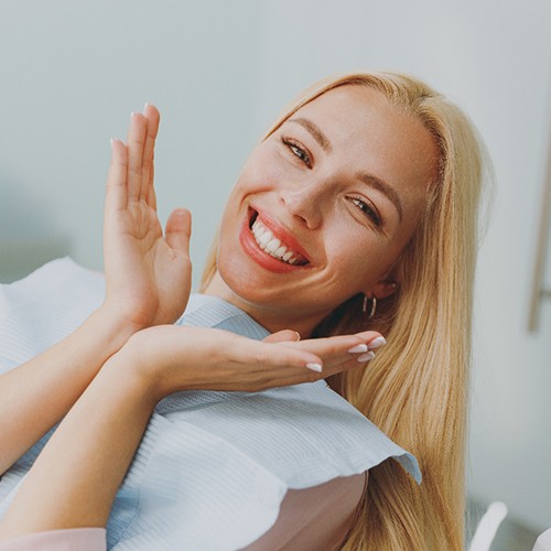 A smiling woman